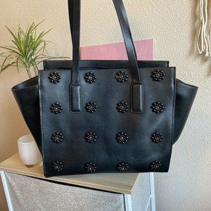Christian SIriano Black LG embellished tote